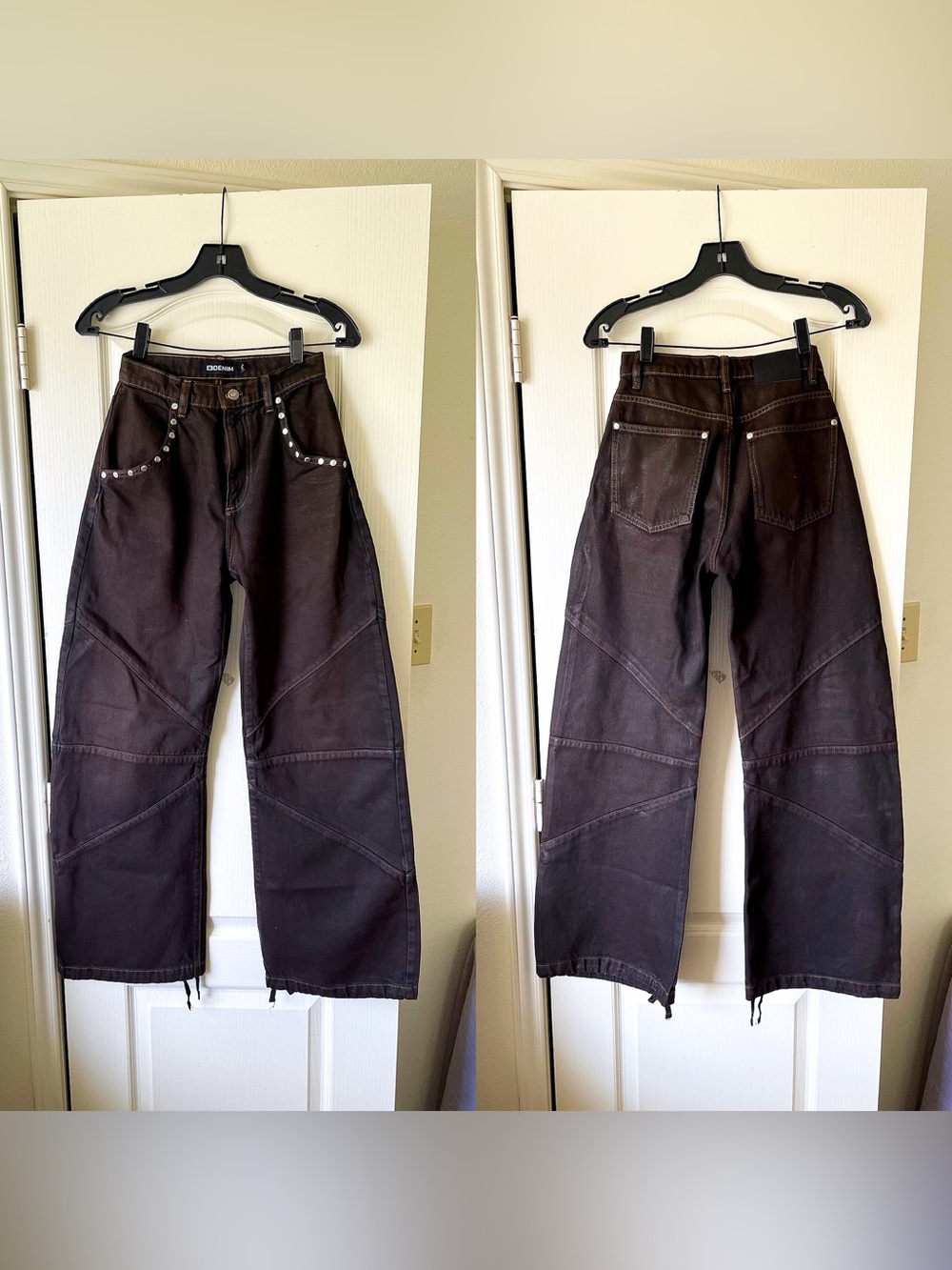 EB Denim Frederic Barrel Jeans High Rise Brown 25 EUC - Picture 2 of 11